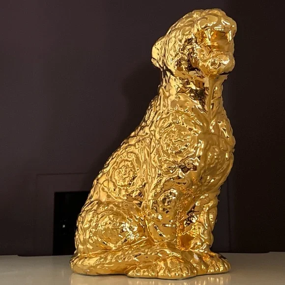 VERSACE  ヴェルサーチ ロッコ チーター ゴールド スモール Large Rokko Cheetah Yellow | VERSACE US